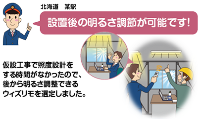設置後の明るさ調節が可能です！
