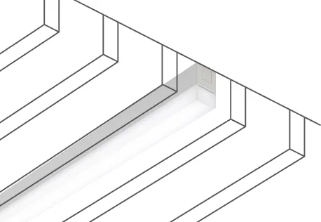 直付型 ルーバ天井 設置イラスト