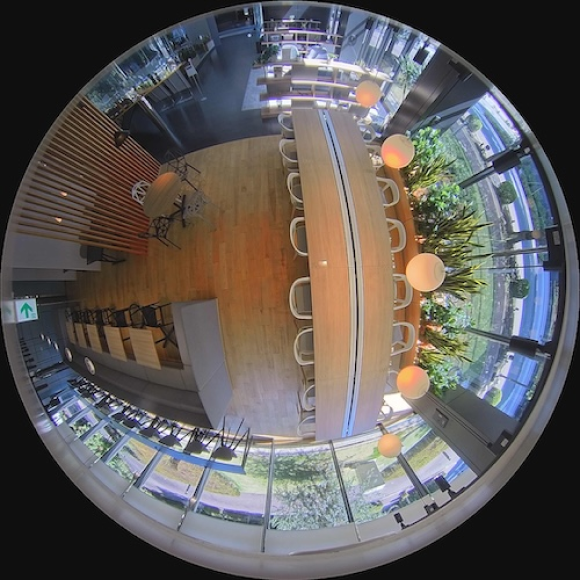 360°全方位（魚眼）映像