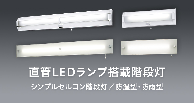 直管LEDランプ搭載階段灯 | 非常灯（LED非常用照明器具）| Panasonic