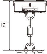 チェーン吊具の器具寸法図の画像