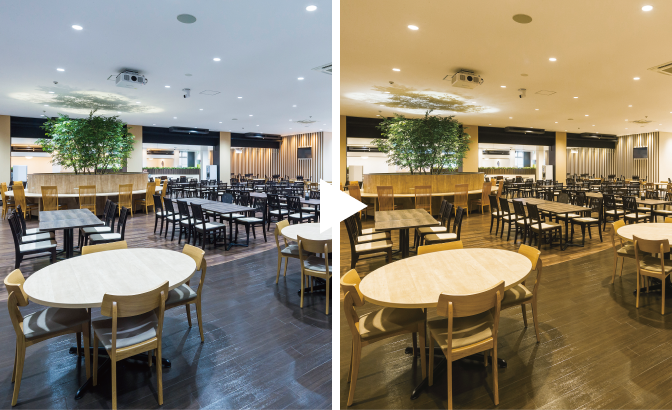 明るさや色温度を設定するイメージ画像