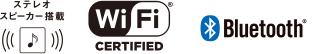 ステレオスピーカー搭載　Wi-Fi CERTIFIED&trade; Bluetooth&reg;