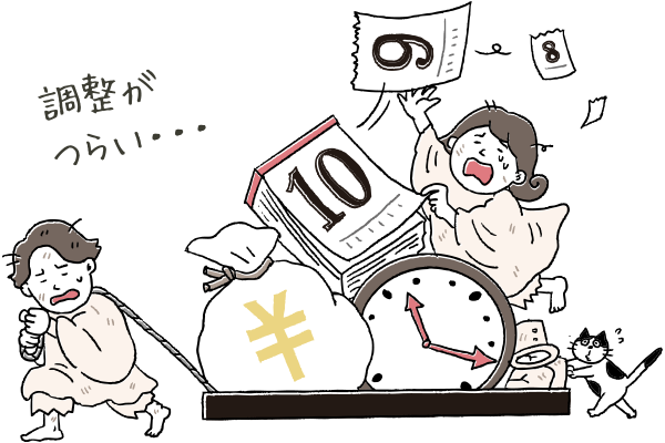 調整がつらい・・・
