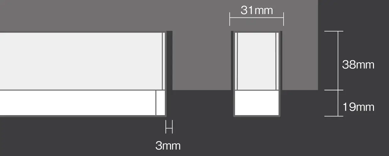 半埋め込み寸法図