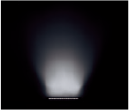 970lm以上・調光型　L600タイプ 広角タイプの白色4000Kの夜間照射イメージ