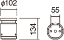 全周配光タイプ寸法図