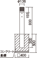 拡散配光タイプ 商品寸法図