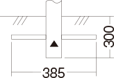 ポール径 φ100タイプ 寸法図