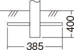 ポール径 □100タイプ寸法図