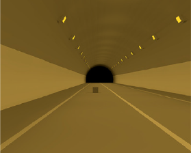 対称照明方式のトンネル内のイメージ画像