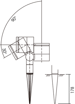スパイクタイプ寸法図