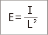 E=I/L2乗