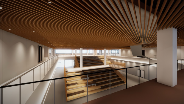 エントランス　外光+照明全点灯の画像