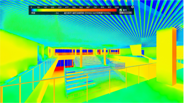 ライトニングフローによる照度シミュレーション画像