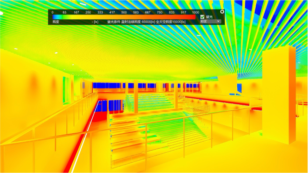 ライトニングフローによる照度シミュレーション画像