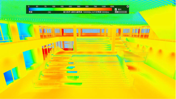 ライトニングフローによる照度シミュレーション画像