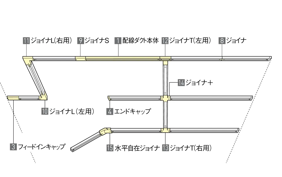 天井取付の場合イメージ図