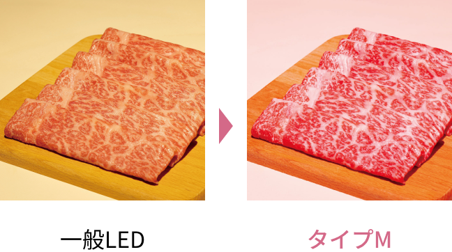 精肉の比較写真