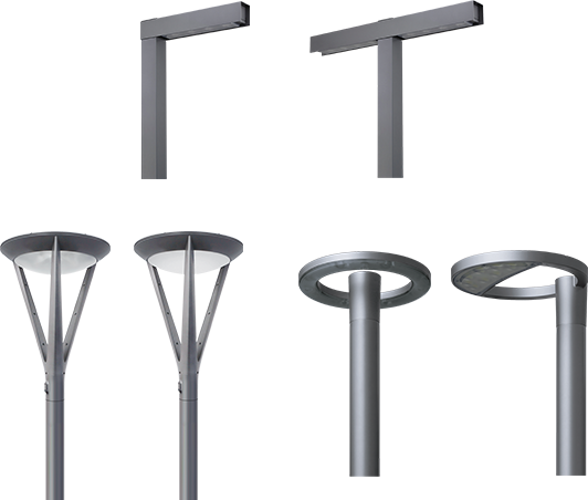 LED街路灯「Luminascape LINEAL（ルミナスケープ・リニアル）」・LED街路灯「Luminascape TRISH（ルミナスケープ・トリッシュ）」・LED街路灯「Luminascape ROND（ルミナスケープ・ロンド） 」の商品画像