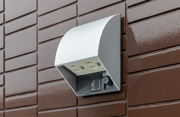 スマート接地防水ダブルコンセントの商品画像