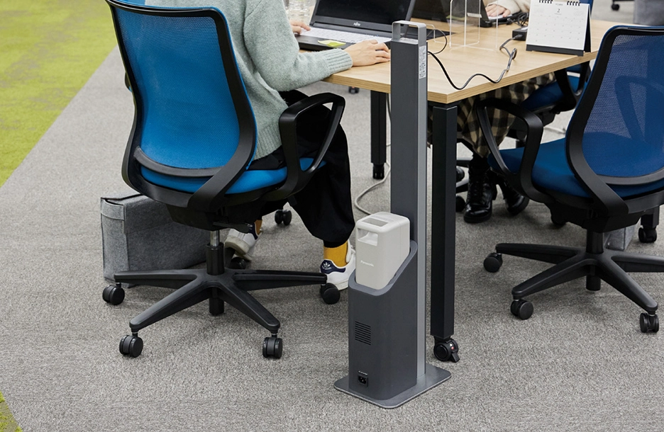 可動型電源設備「e-block」を活用しレイアウト変更に対応できるフリーアドレスオフィス