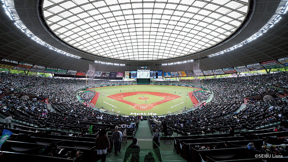 写真：メットライフドームのスタジアム内