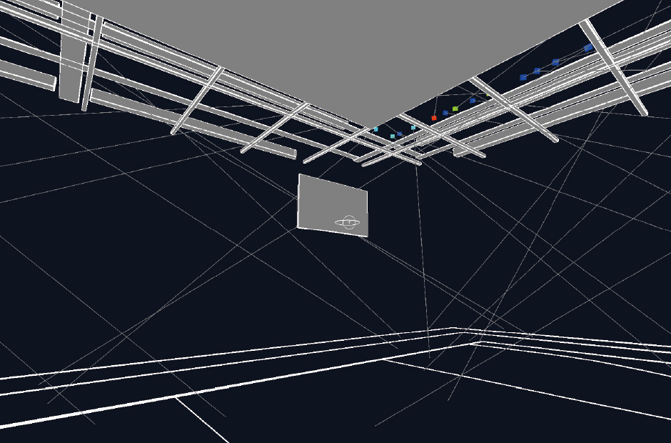当社独自の3Dシミュレーション技術で、競技者視点でのグレアや照射角度の最適化を事前検証