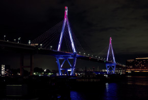 天保山大橋 橋梁ライトアップ