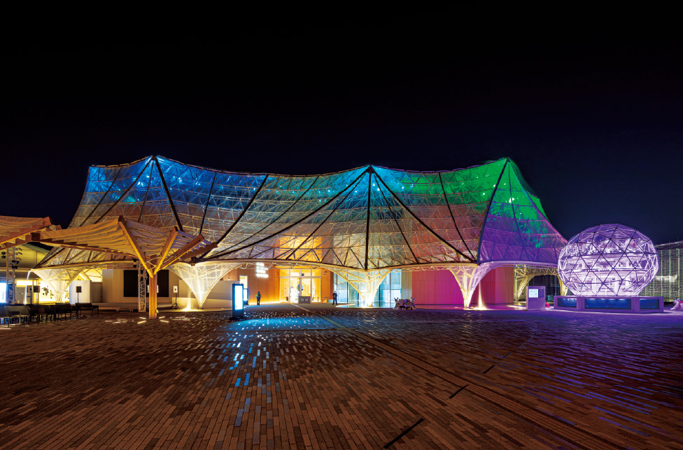 パビリオンカラー・青／緑