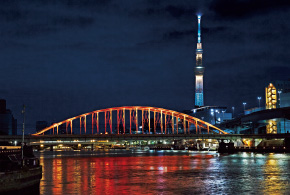 JR総武本線 隅田川橋梁ライトアップ