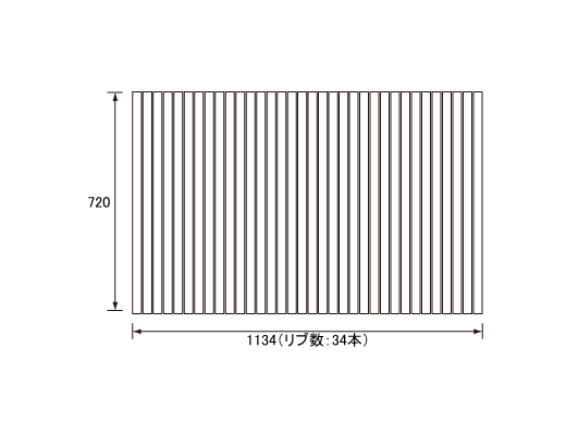 1134~720mm