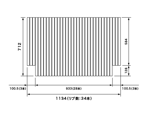 1134~712mm