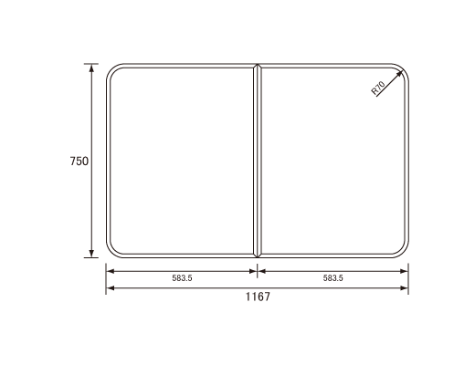 1167~750mm