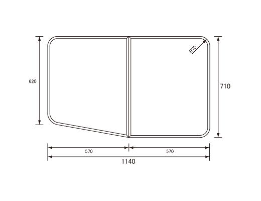 1140~710mm