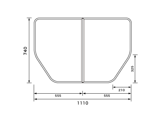 1110~740mm