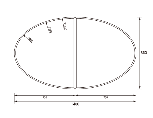 1460~860mm