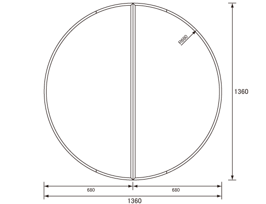 1360~1360mm