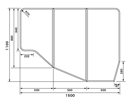 1500~1100mm