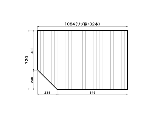 1084~720mm