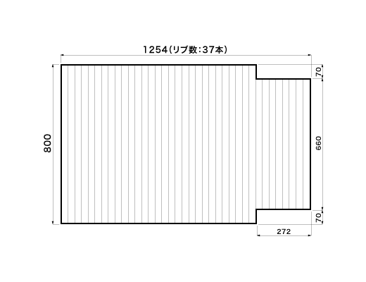 1254~800mm