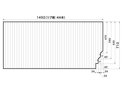 1492~710mm