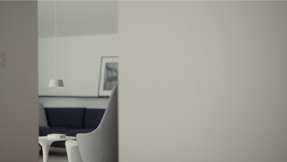 ホワイトのペンダントが設置された空間