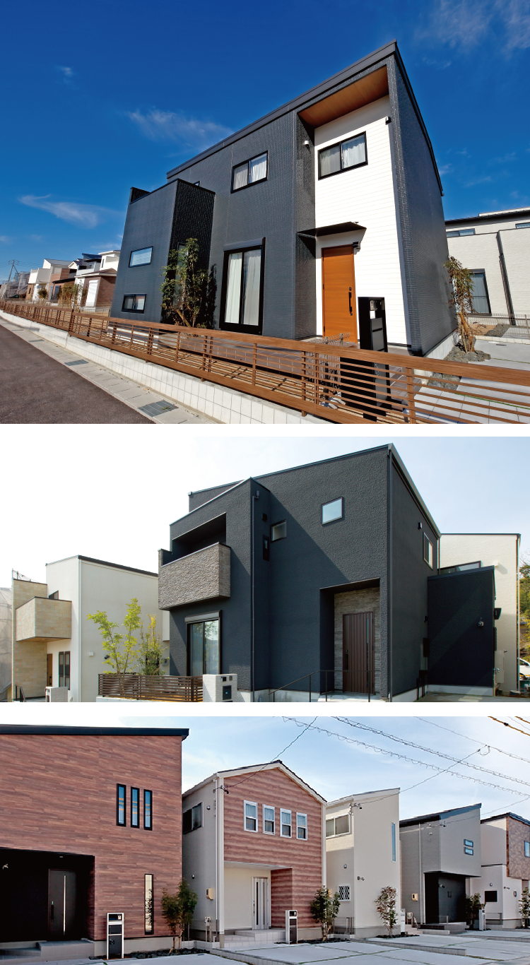 実際の住宅地に建てられたモデルハウス「街かど展示場」