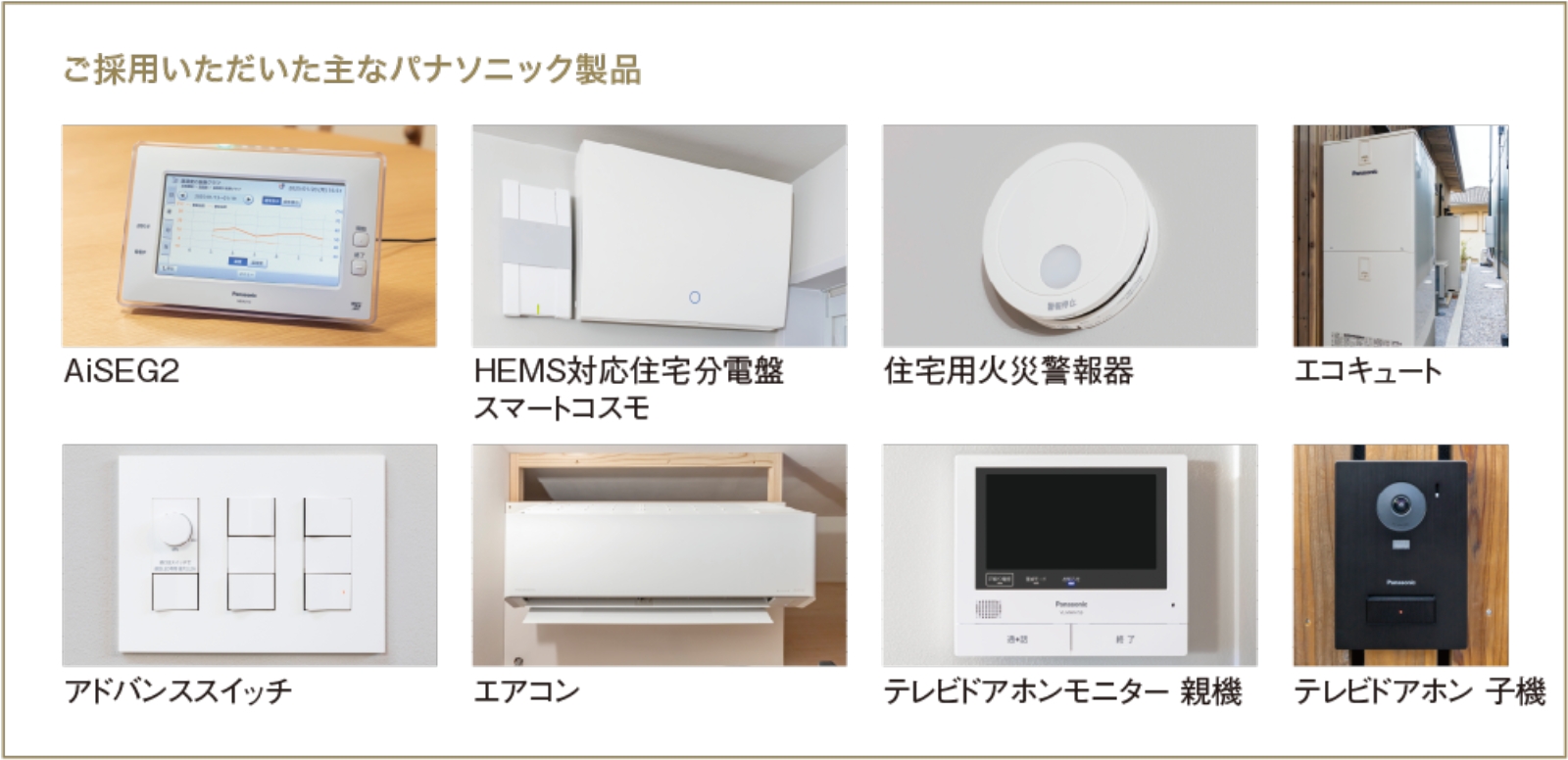 ご採用いただいた主なパナソニック製品