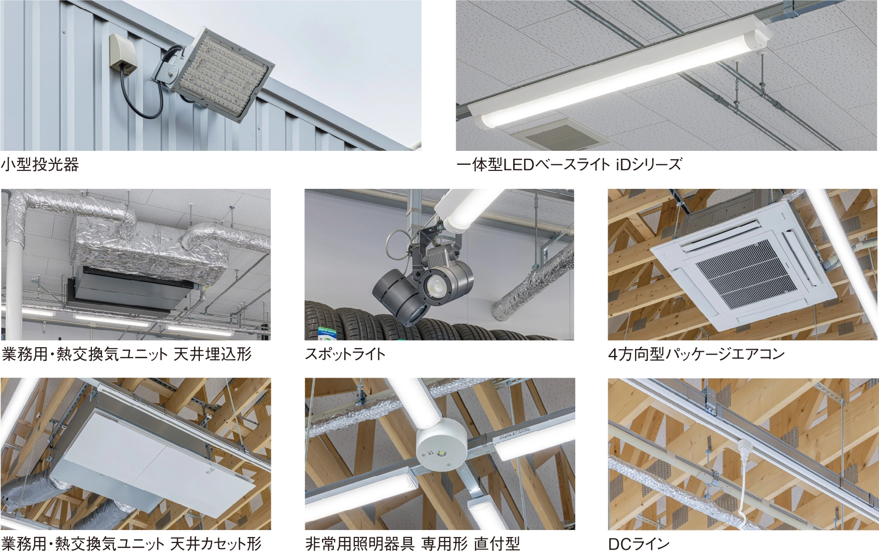 ご採用いただいた主なパナソニック製品の写真