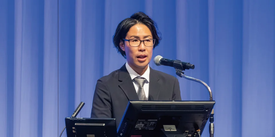 受賞事例を発表する株式会社美工電気 営業部 部長 福田 昌洋様