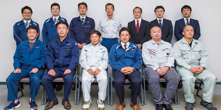 海老名市職員の皆様と電気工事会社の皆様、当社営業（横浜電材営業所担当、パナソニックLSネットワークス担当）
