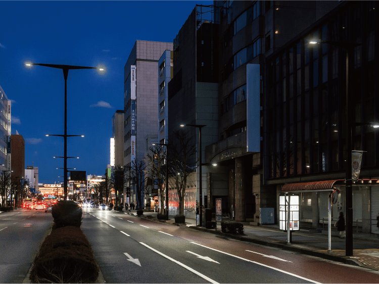 宇都宮市の道路照明イメージ