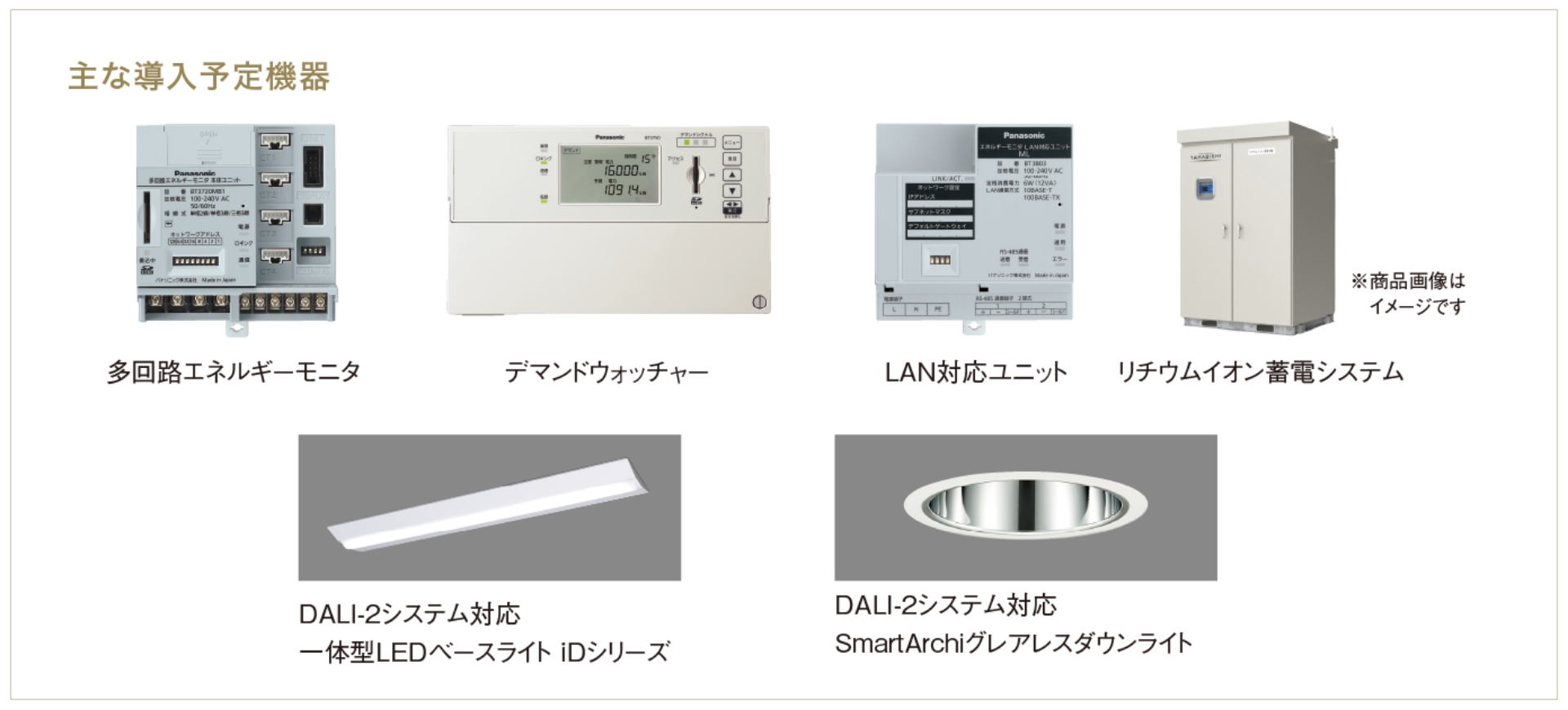 主な導入予定機器